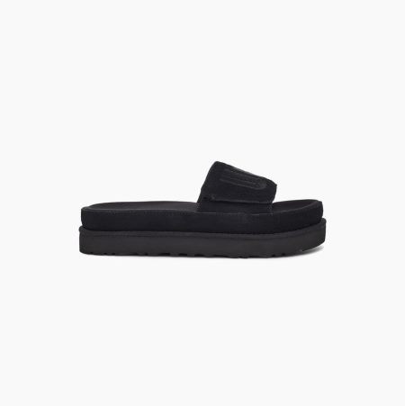 UGG Laton Black Slides for Women (CKVZ81260)